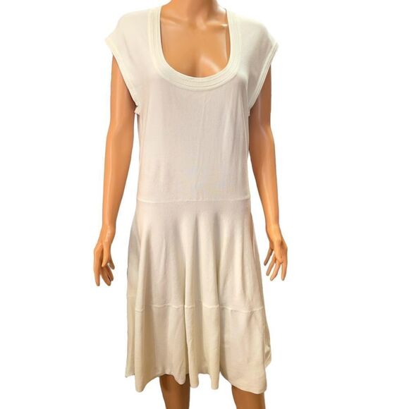 Rebecca Taylor Ivory Knit Dress Size Large - Picture 1 of 15